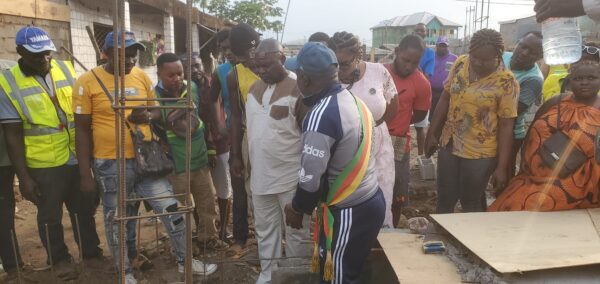 Tiko Mayor at the construction site