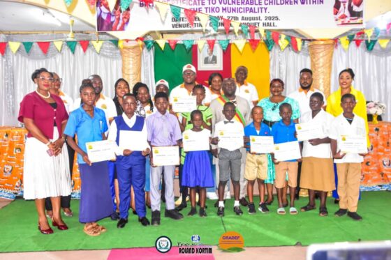Tiko Council/cradef partnership Award Scholarships and Free Birth Certificates to Vulnerable Children within municipality